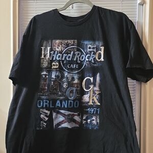 Hard Rock Cafe Black and Blue Graphic Tee